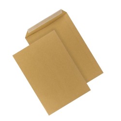 Koperta Kuvert B5 brązowa foliowana po 50 sztuk