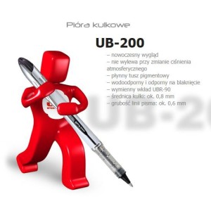 Długopis UNI UB-200 Vision Elite, pióro kulkowe - różne kolory