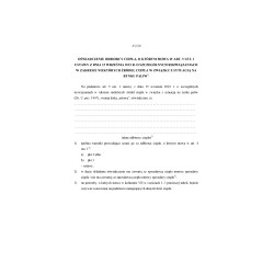 Oświadczenie odbiorcy ciepła (art. 5 ust. 1 ustawy z dn.15.09.22) o szczególnych rozwiąz. w zakresie niektórych źródeł ciepła