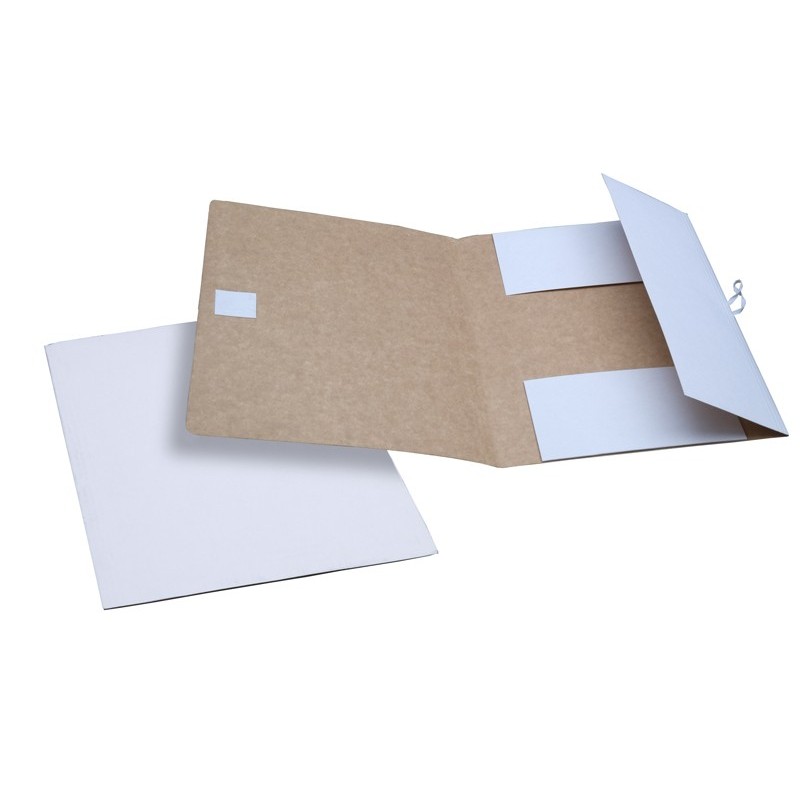 Teczka wiązana papierowa biała /REMI