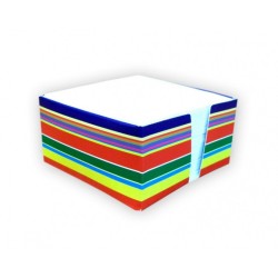 Kostka papierowa w pudełku - pasy kolorowe